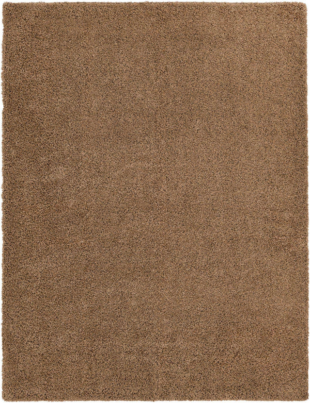 Sandy Brown 9' x 12' Solid Shag Rectangle Area Rug Thick Soft Touch Fluffy & Plush Shaggy Pile