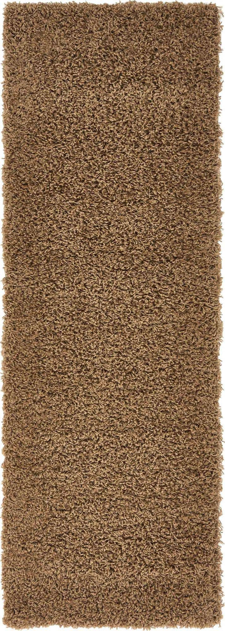 Sandy Brown 2' 2 x 7' Solid Shag Runner Area Rug Thick Soft Touch Fluffy & Plush Shaggy Pile