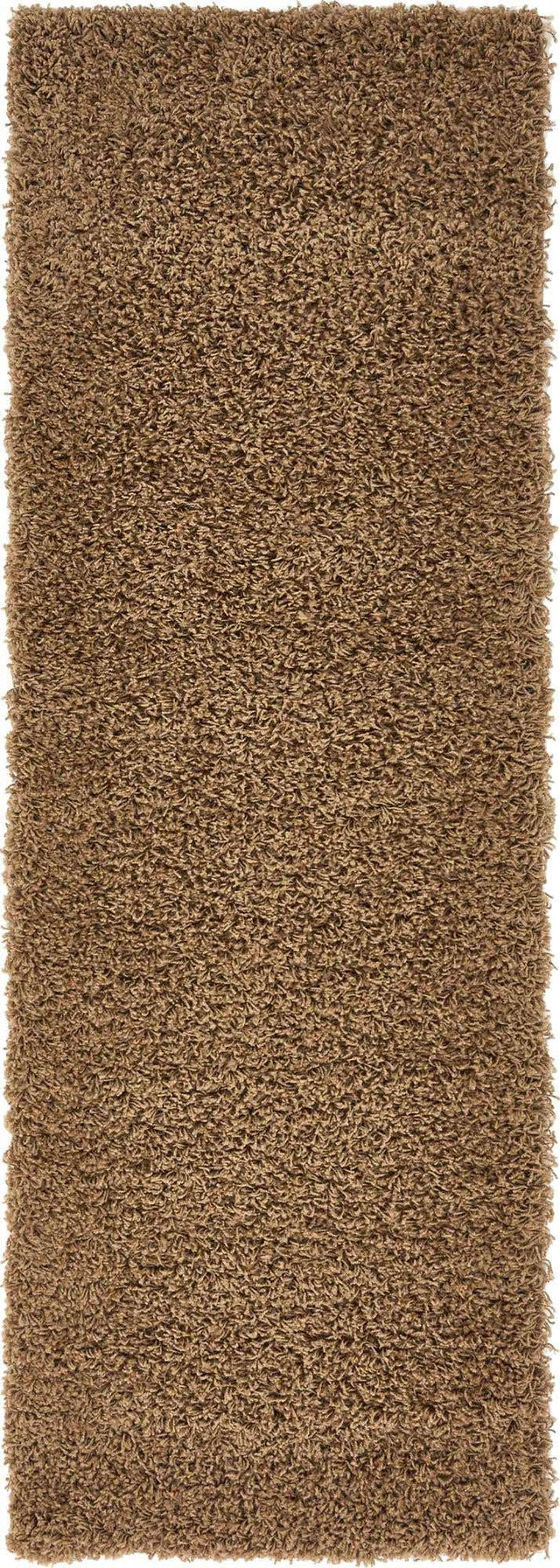 Sandy Brown 2' 2 x 7' Solid Shag Runner Area Rug Thick Soft Touch Fluffy & Plush Shaggy Pile