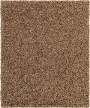 Sandy Brown 10' x 13' 1 Solid Shag Rectangle Area Rug Thick Soft Touch Fluffy & Plush Shaggy Pile