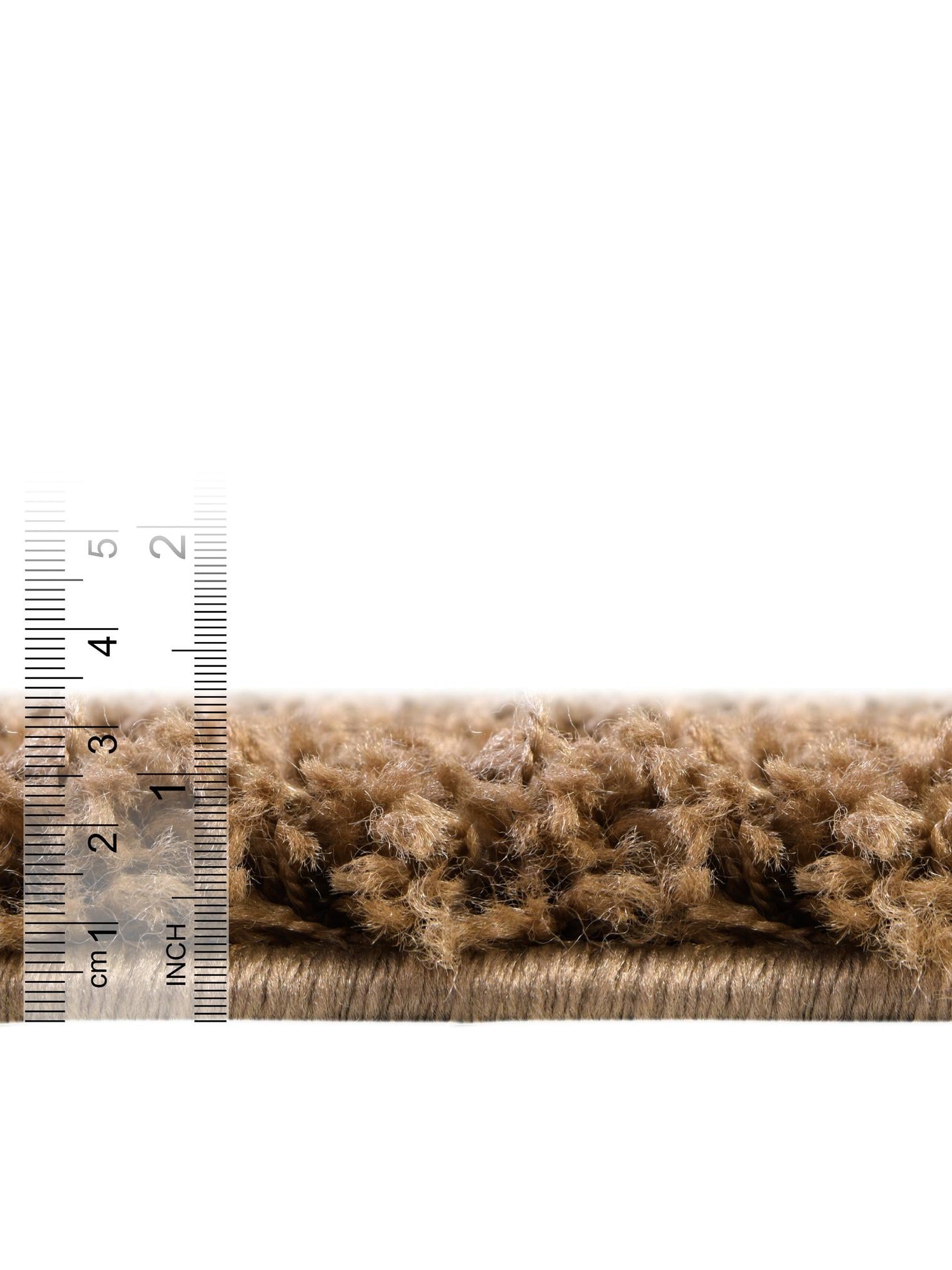 Sandy Brown 5' 3 x 5' 3 Solid Shag Round Area Rug Thick Soft Touch Fluffy & Plush Shaggy Pile