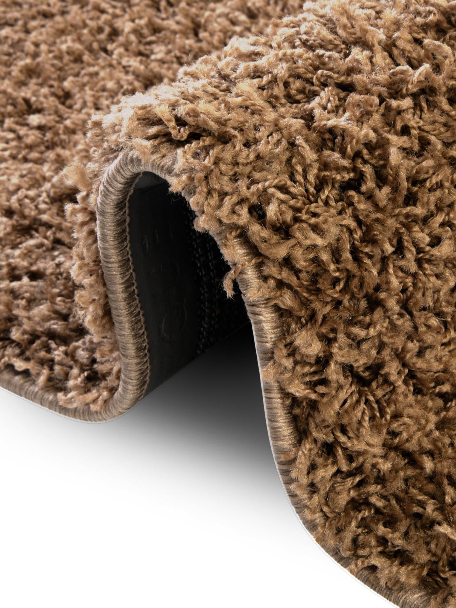 Sandy Brown 3' 1 x 3' 1 Solid Shag Round Area Rug Thick Soft Touch Fluffy & Plush Shaggy Pile Durable Minimalist Carpet for Classic Interior Design for Sale at Rug Engine
