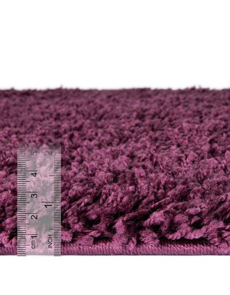 Eggplant Purple 2' 7 x 16' 5 Solid Shag Runner Area Rug Thick Soft Touch Fluffy & Plush Shaggy Pile Durable Minimalist Carpet for Classic Interior Design for Sale at Rug Engine