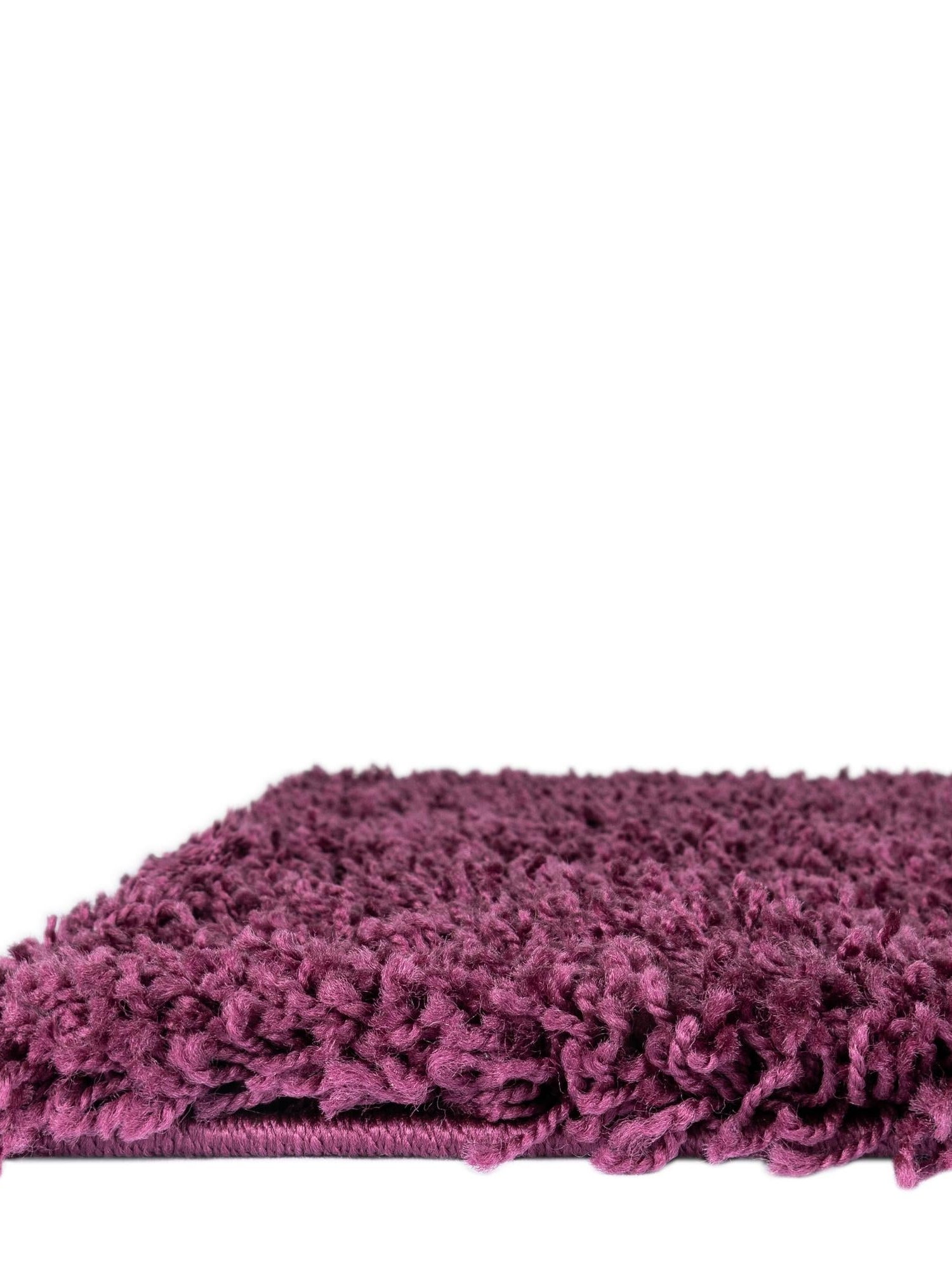 Eggplant Purple 2' 7 x 10' Solid Shag Runner Area Rug Thick Soft Touch Fluffy & Plush Shaggy Pile Durable Minimalist Carpet for Classic Interior Design for Sale at Rug Engine