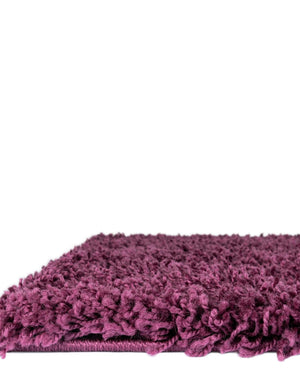 Eggplant Purple 2' 6 x 16' 5 Solid Shag Runner Rug