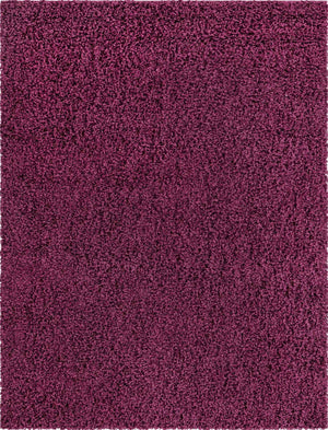 Eggplant Purple 10' x 13' 1 Solid Shag Rectangle Area Rug Thick Soft Touch Fluffy & Plush Shaggy Pile