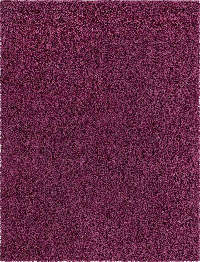 Eggplant Purple 10' x 13' 1 Solid Shag Rectangle Area Rug Thick Soft Touch Fluffy & Plush Shaggy Pile
