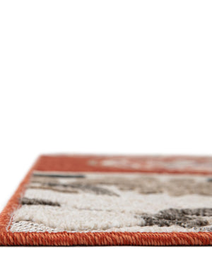 Terracotta 2' x 6' 1 Outdoor Modern Runner Area Rug Weather Resistant for Patio, Deck, Terrace, Balcony, Porch 100% Polypropylene Modern Outside Carpet for Sale at Rug Engine