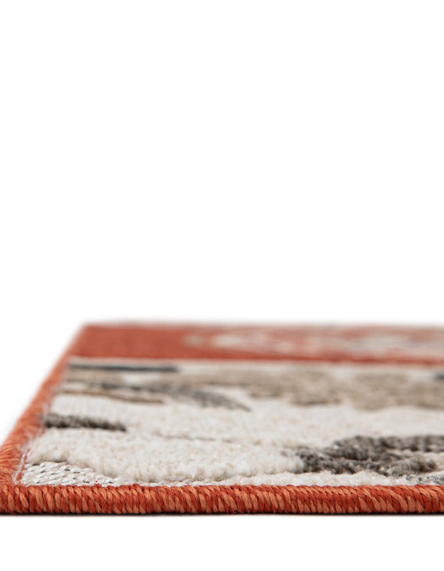 Terracotta 2' x 6' 1 Outdoor Modern Runner Area Rug Weather Resistant for Patio, Deck, Terrace, Balcony, Porch 100% Polypropylene Modern Outside Carpet for Sale at Rug Engine