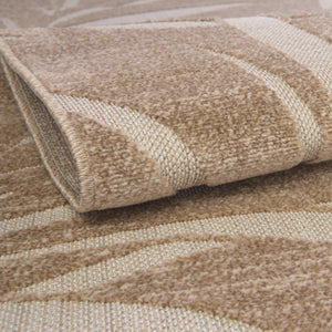 Beige 2' x 6' Outdoor Botanical Runner Area Rug Weather Resistant for Patio, Deck, Terrace, Balcony, Porch Polypropylene Garden Floral Tropical Carpet for Sale at Rug Engine