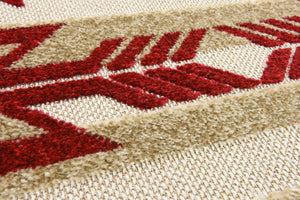 Burgundy 2' x 6' Outdoor Modern Runner Area Rug Weather Resistant for Patio, Deck, Terrace, Balcony, Porch 100% Polypropylene Modern Outside Carpet for Sale at Rug Engine