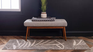 Brown 2' x 6' 1 Outdoor Botanical Runner Rug