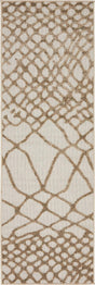 Cream 2' x 6' 1 Outdoor Modern Runner Area Rug Weather Resistant for Patio, Deck, Terrace, Balcony, Porch 100% Polypropylene Modern Outside Carpet for Sale at Rug Engine