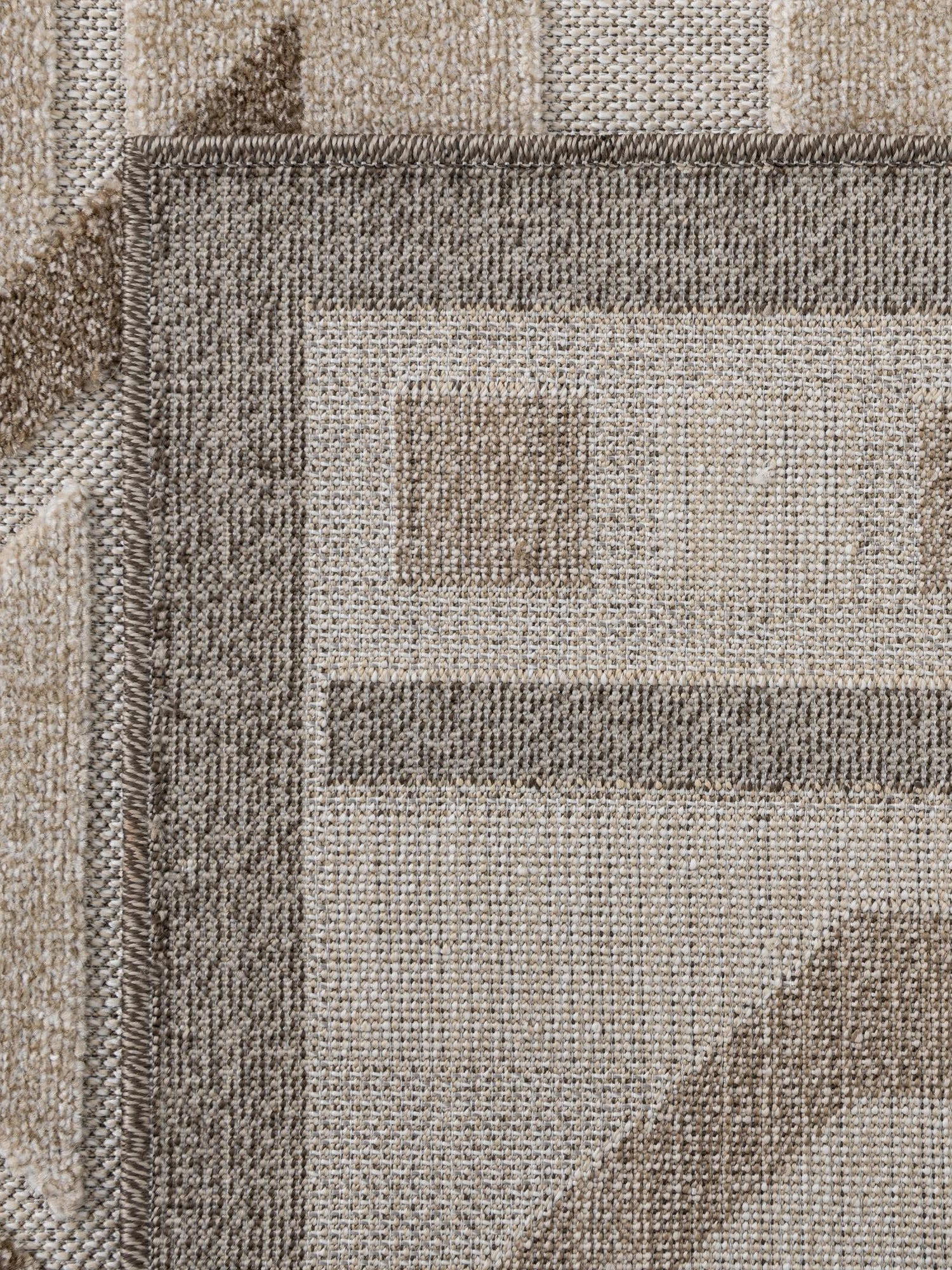 Beige 2' 7 x 10' Outdoor Modern Runner Area Rug Weather Resistant for Patio, Deck, Terrace, Balcony, Porch 100% Polypropylene Modern Outside Carpet for Sale at Rug Engine