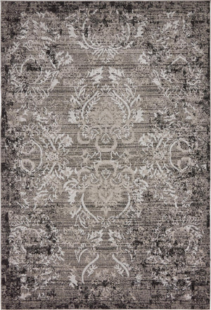 Light Gray 6' 1 x 9' Outdoor Botanical Rectangle Area Rug Weather Resistant for Patio, Deck, Terrace, Balcony, Porch Polypropylene Garden Floral Tropical Carpet for Sale at Rug Engine