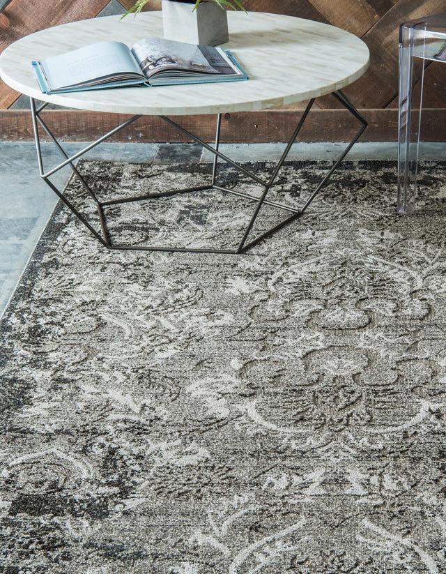Light Gray 5' x 8' Outdoor Botanical Rectangle Area Rug Weather Resistant for Patio, Deck, Terrace, Balcony, Porch Polypropylene Garden Floral Tropical Carpet for Sale at Rug Engine