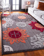 Brown 10' x 13' 1 Outdoor Modern Rectangle Rug