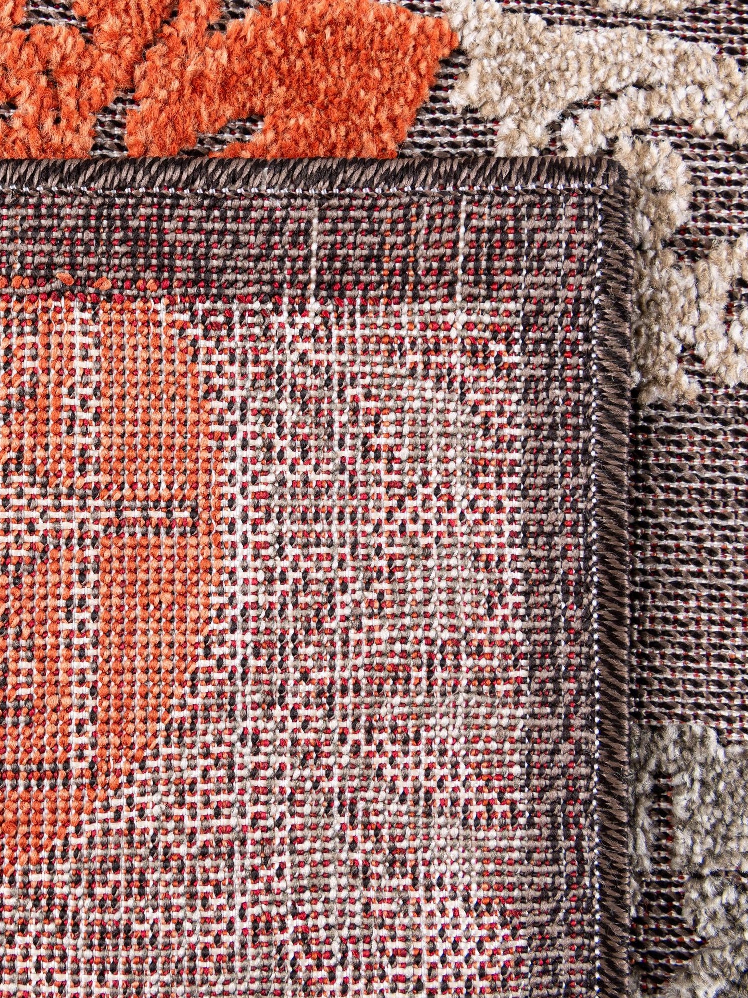 Brown 5' 1 x 8' Outdoor Modern Rectangle Area Rug Weather Resistant for Patio, Deck, Terrace, Balcony, Porch 100% Polypropylene Modern Outside Carpet for Sale at Rug Engine
