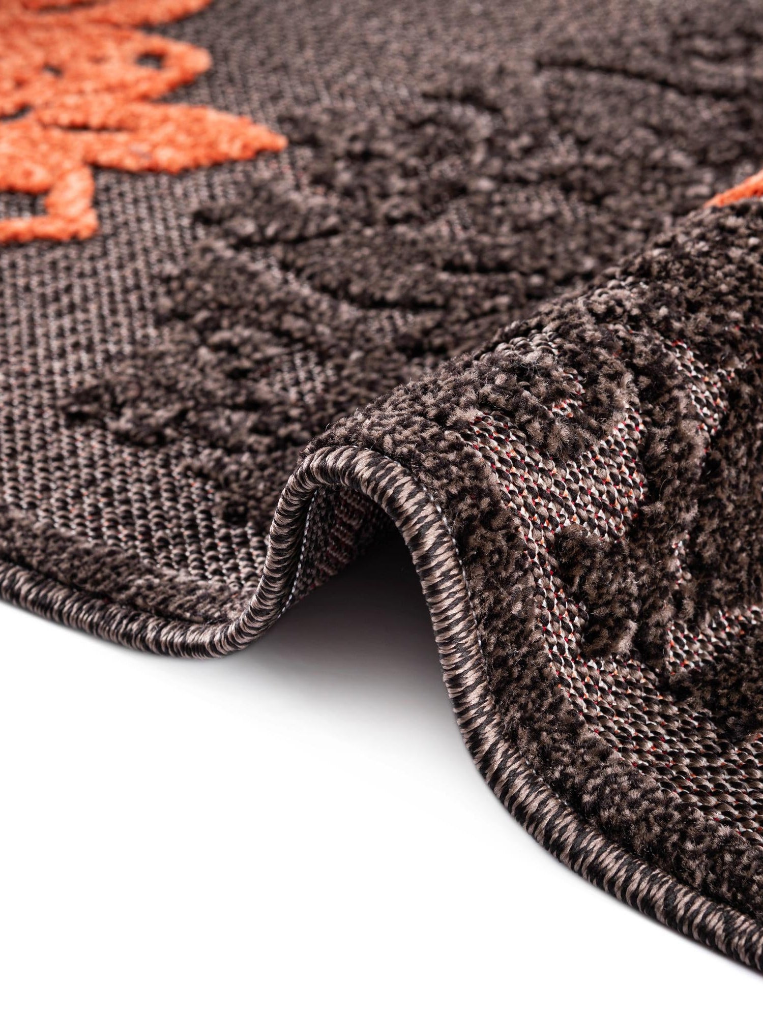 Brown 7' 10 x 11' Outdoor Modern Rectangle Area Rug Weather Resistant for Patio, Deck, Terrace, Balcony, Porch 100% Polypropylene Modern Outside Carpet for Sale at Rug Engine