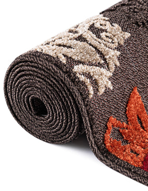 Brown 9' x 12' 2 Outdoor Modern Rectangle Area Rug Weather Resistant for Patio, Deck, Terrace, Balcony, Porch 100% Polypropylene Modern Outside Carpet for Sale at Rug Engine