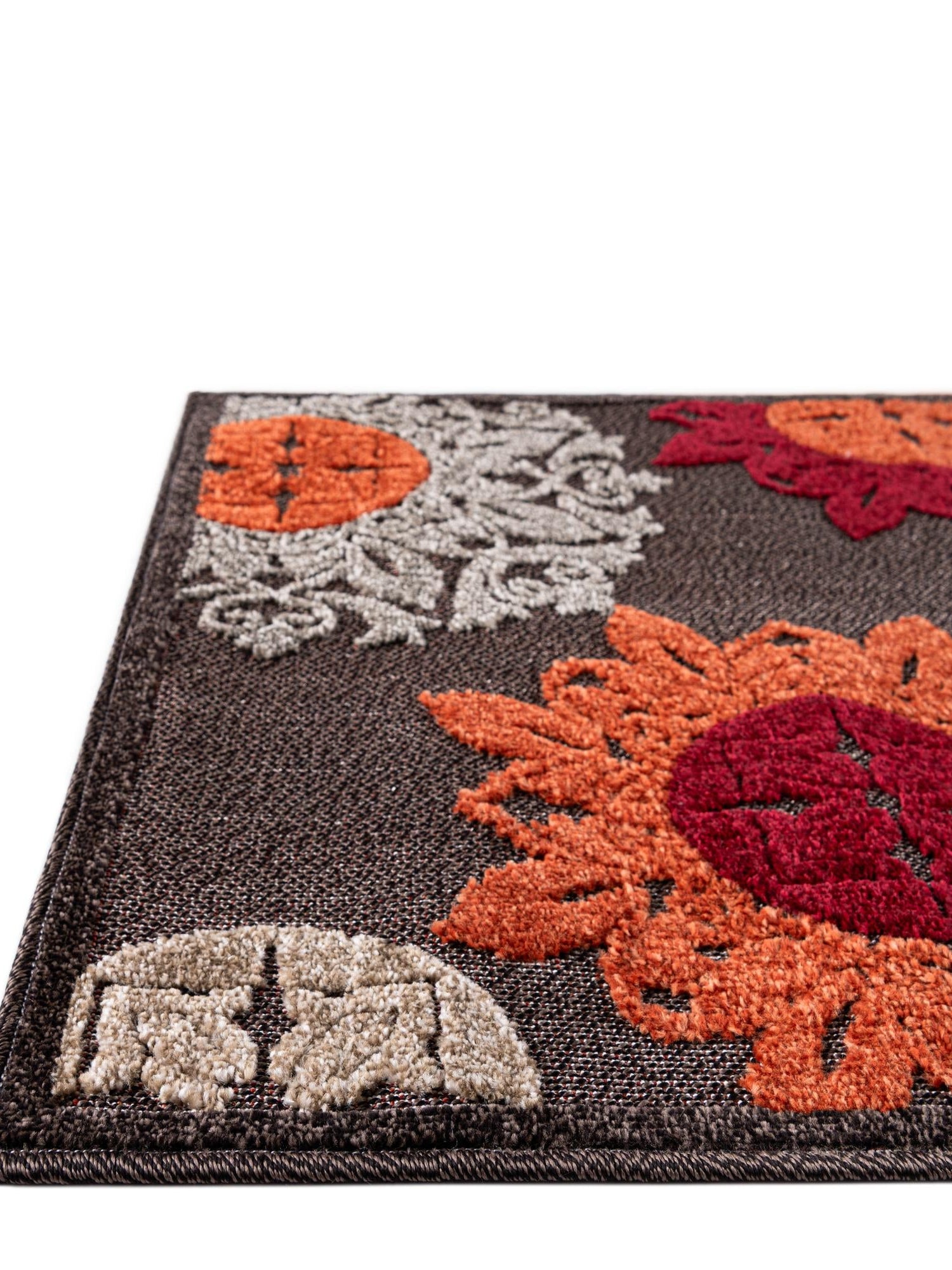 Brown 2' x 8' Outdoor Modern Runner Area Rug Weather Resistant for Patio, Deck, Terrace, Balcony, Porch 100% Polypropylene Modern Outside Carpet for Sale at Rug Engine