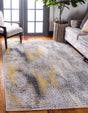 Ivory 4' 1 x 6' 1 Outdoor Modern Rectangle Area Rug Weather Resistant for Patio, Deck, Terrace, Balcony, Porch 100% Polypropylene Modern Outside Carpet for Sale at Rug Engine