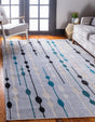 Gray 6' 1 x 9' Outdoor Modern Rectangle Area Rug Weather Resistant for Patio, Deck, Terrace, Balcony, Porch 100% Polypropylene Modern Outside Carpet for Sale at Rug Engine