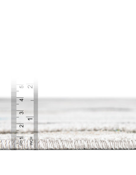 Gray 4' 1 x 6' 1 Outdoor Modern Rectangle Area Rug Weather Resistant for Patio, Deck, Terrace, Balcony, Porch 100% Polypropylene Modern Outside Carpet for Sale at Rug Engine
