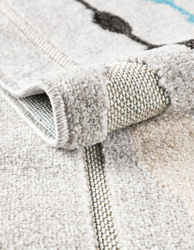 Gray 6' 1 x 9' Outdoor Modern Rectangle Area Rug Weather Resistant for Patio, Deck, Terrace, Balcony, Porch 100% Polypropylene Modern Outside Carpet for Sale at Rug Engine