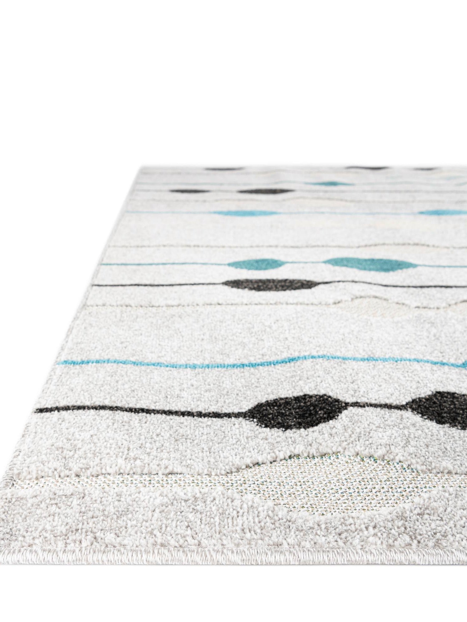 Gray 4' 1 x 6' 1 Outdoor Modern Rectangle Area Rug Weather Resistant for Patio, Deck, Terrace, Balcony, Porch 100% Polypropylene Modern Outside Carpet for Sale at Rug Engine
