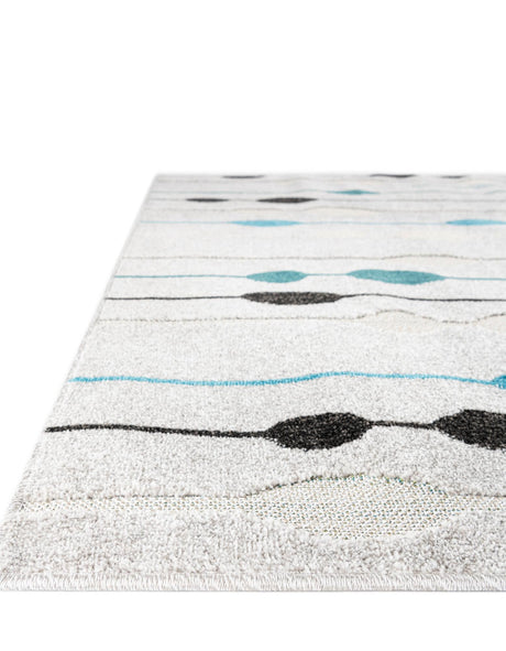 Gray 4' 1 x 6' 1 Outdoor Modern Rectangle Area Rug Weather Resistant for Patio, Deck, Terrace, Balcony, Porch 100% Polypropylene Modern Outside Carpet for Sale at Rug Engine