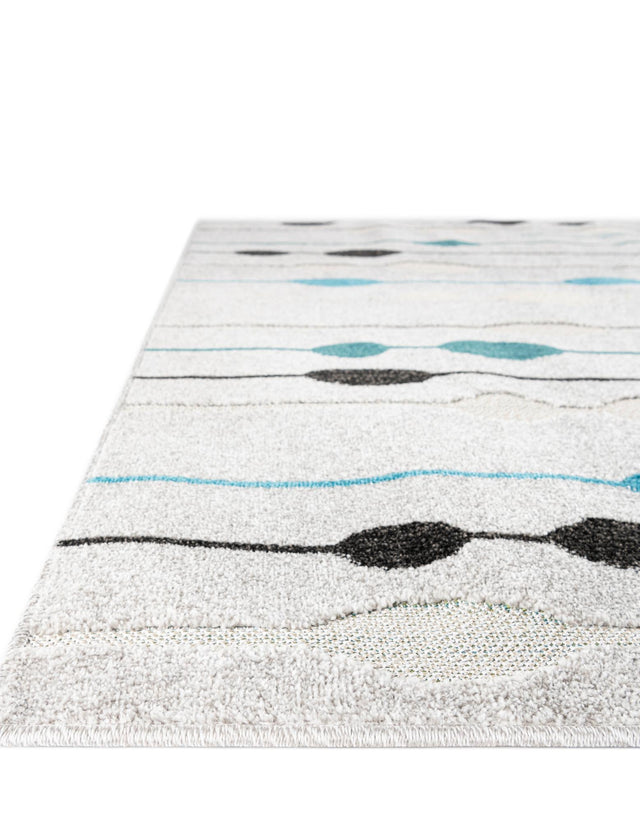 Gray 6' 1 x 9' Outdoor Modern Rectangle Area Rug Weather Resistant for Patio, Deck, Terrace, Balcony, Porch 100% Polypropylene Modern Outside Carpet for Sale at Rug Engine