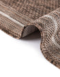 Brown 2' 7 x 10' Outdoor Border Runner Area Rug Weather Resistant for Patio, Deck, Terrace, Balcony, Porch 100% Polypropylene Classic Bordered Carpet for Sale at Rug Engine