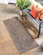 Light Brown 2' x 6' 1 Outdoor Solid Runner Area Rug Weather Resistant for Patio, Deck, Terrace, Balcony, Porch 100% Polypropylene Minimalist Waterproof Carpet for Sale at Rug Engine