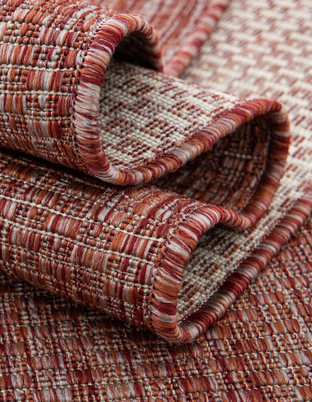 Rust Red 2' x 6' 1 Outdoor Solid Runner Area Rug Weather Resistant for Patio, Deck, Terrace, Balcony, Porch 100% Polypropylene Minimalist Waterproof Carpet for Sale at Rug Engine