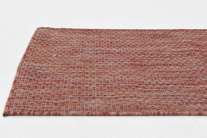 Rust Red 2' x 6' 1 Outdoor Solid Runner Area Rug Weather Resistant for Patio, Deck, Terrace, Balcony, Porch 100% Polypropylene Minimalist Waterproof Carpet for Sale at Rug Engine