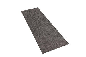 Black 2' x 6' 1 Outdoor Solid Runner Area Rug Weather Resistant for Patio, Deck, Terrace, Balcony, Porch 100% Polypropylene Minimalist Waterproof Carpet for Sale at Rug Engine