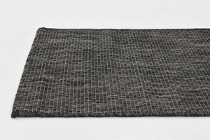 Black 2' x 6' 1 Outdoor Solid Runner Area Rug Weather Resistant for Patio, Deck, Terrace, Balcony, Porch 100% Polypropylene Minimalist Waterproof Carpet for Sale at Rug Engine