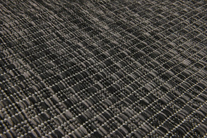 Black 2' x 6' 1 Outdoor Solid Runner Area Rug Weather Resistant for Patio, Deck, Terrace, Balcony, Porch 100% Polypropylene Minimalist Waterproof Carpet for Sale at Rug Engine