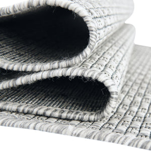 Light Gray 2' 7 x 12' Outdoor Solid Runner Area Rug Weather Resistant for Patio, Deck, Terrace, Balcony, Porch 100% Polypropylene Minimalist Waterproof Carpet for Sale at Rug Engine