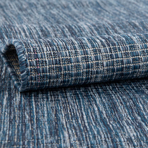 Blue 3' x 10' Outdoor Solid Runner Rug