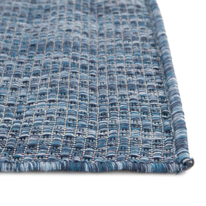 Blue 3' x 10' Outdoor Solid Runner Rug