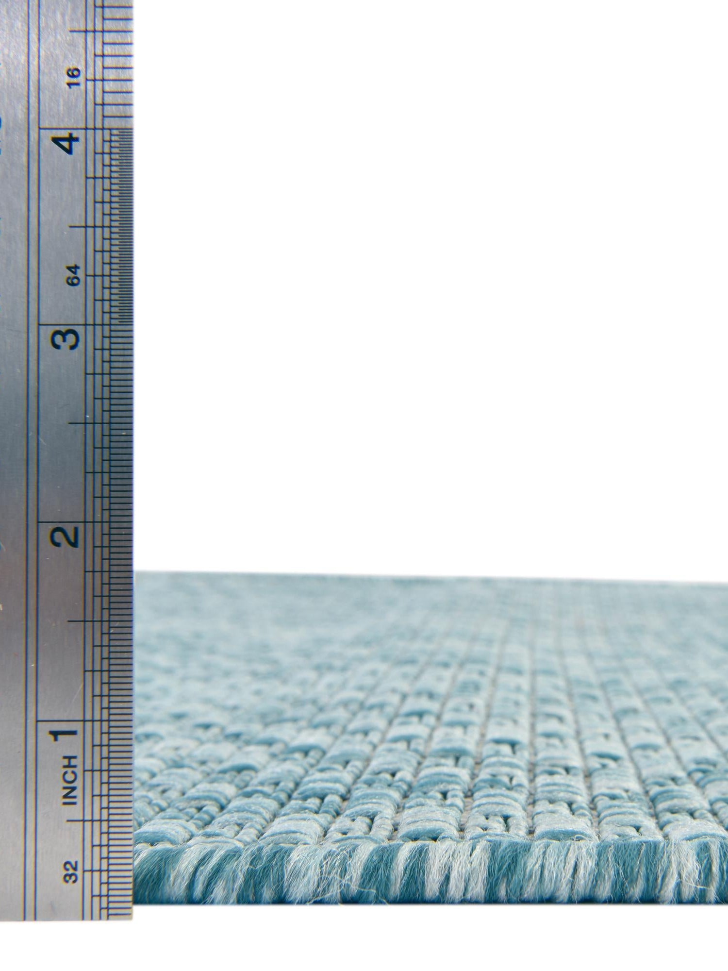 Aquamarine 2' x 6' 1 Outdoor Solid Runner Area Rug Weather Resistant for Patio, Deck, Terrace, Balcony, Porch 100% Polypropylene Minimalist Waterproof Carpet for Sale at Rug Engine
