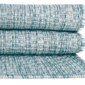 Aquamarine 2' 7 x 10' Outdoor Solid Runner Area Rug Weather Resistant for Patio, Deck, Terrace, Balcony, Porch 100% Polypropylene Minimalist Waterproof Carpet for Sale at Rug Engine