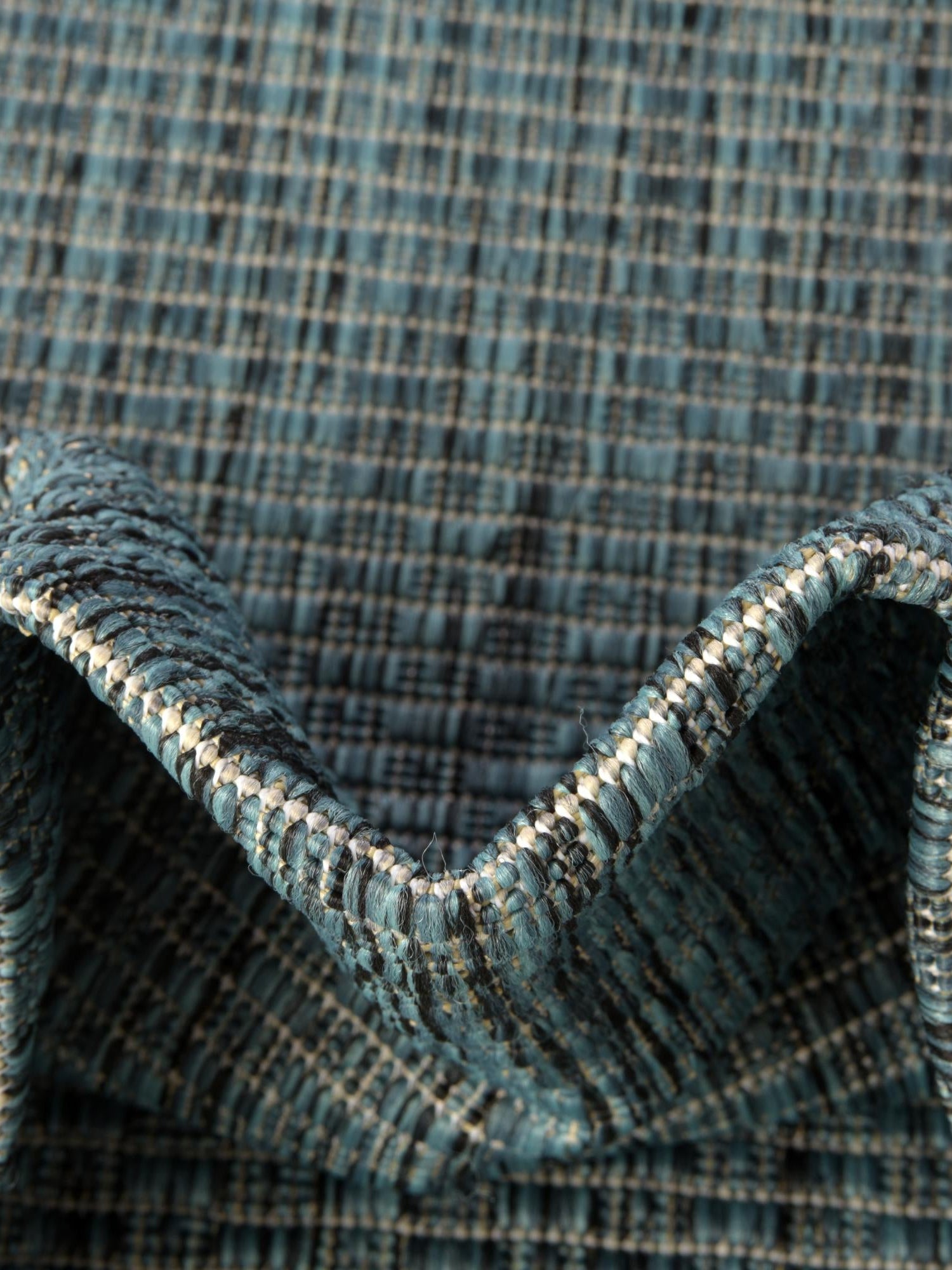 Teal 2' 7 x 12' Outdoor Solid Runner Area Rug Weather Resistant for Patio, Deck, Terrace, Balcony, Porch 100% Polypropylene Minimalist Waterproof Carpet for Sale at Rug Engine