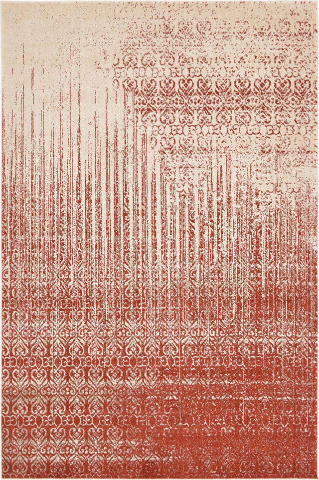 Red 6' 1 x 9' Del Mar Rectangle Area Rug 100% Polypropylene Easy Clean Stain Resistant Vivid Modern Carpet Mat for Home Decor Interior Designing for Sale at Rug Engine