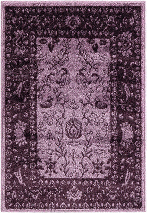 Purple 2' x 3' 1 La Jolla Rectangle Area Rug 100% Polypropylene Traditional Pattern Easy Clean Carpet for Living, Dining, Bedroom, Office for Sale at Rug Engine