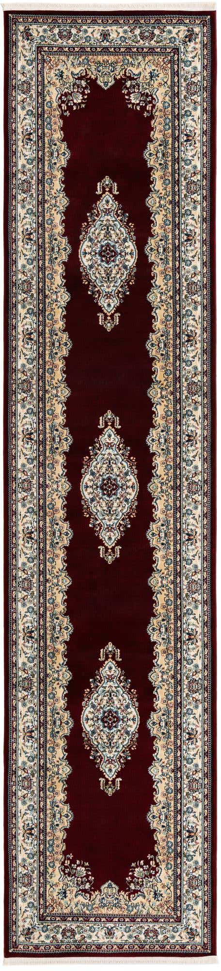 Burgundy 2' 11 x 13' 1 Narenj Runner Area Rug 85% Polypropylene & 15% Polyester Traditional Classic Carpet for Living, Dining, Bedrooms, Office for Sale at Rug Engine