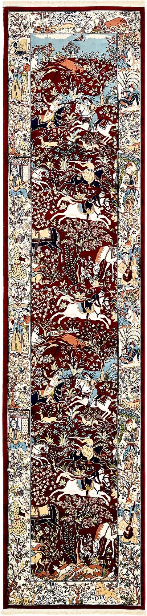 Burgundy 2' 11 x 13' 1 Narenj Runner Area Rug 85% Polypropylene & 15% Polyester Traditional Classic Carpet for Living, Dining, Bedrooms, Office for Sale at Rug Engine