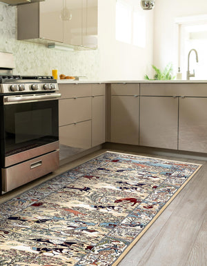 Tan 2' 11 x 13' 1 Narenj Runner Area Rug 85% Polypropylene & 15% Polyester Traditional Classic Carpet for Living, Dining, Bedrooms, Office for Sale at Rug Engine